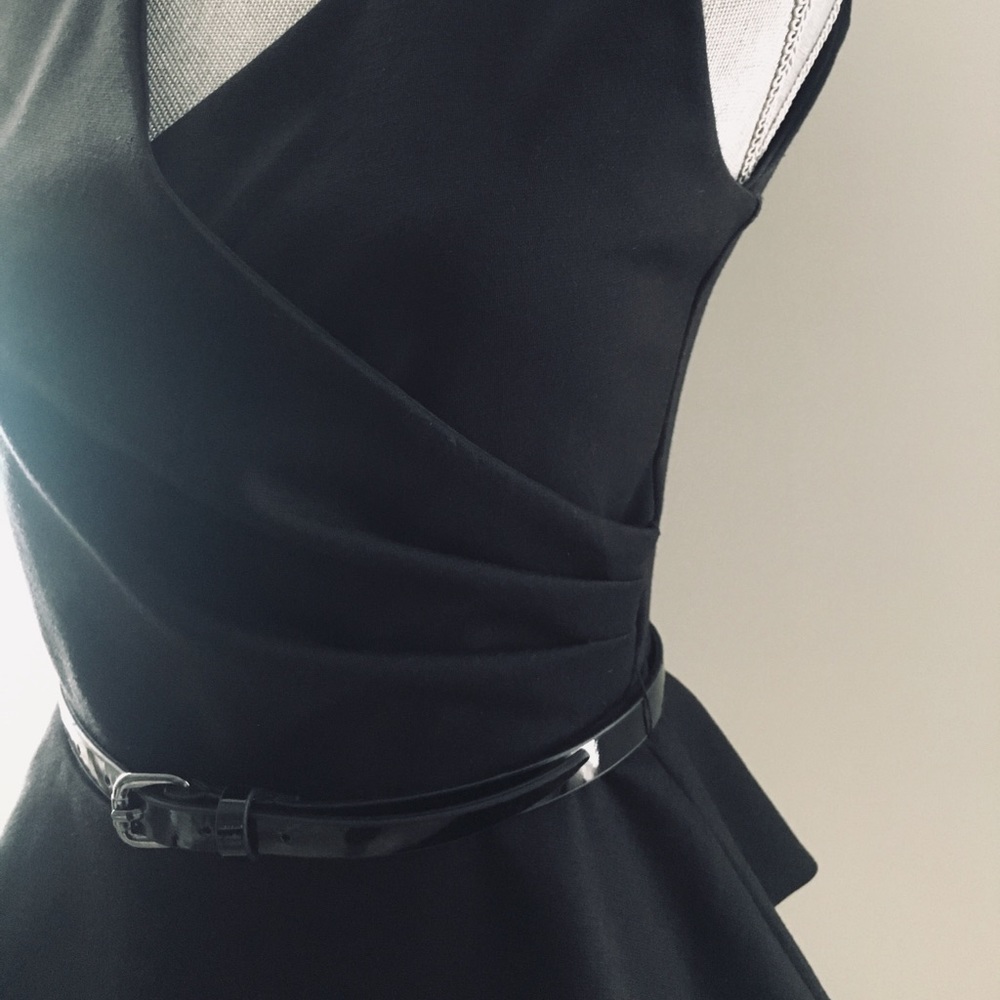 NY&Co black belted peplum top - Picture 2 of 5